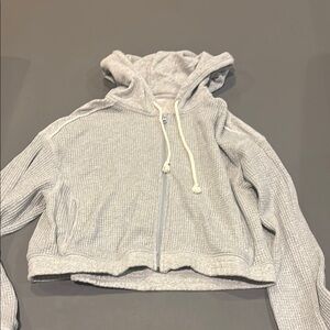 Aerie Light Gray Knit Sweater